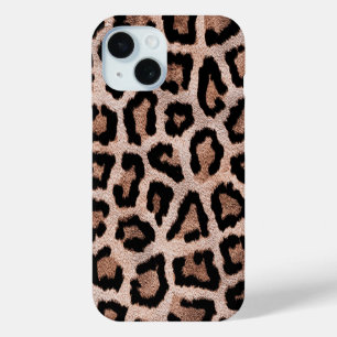 Yellow Brown Black Leopard Animal iPhone 15 Case