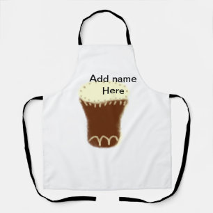 Yellow brown drum watercolor add name hand-drawn s apron