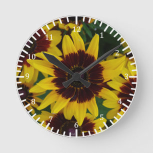 yellow brown flower clock