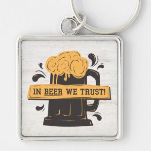 Yellow brown retro keychain
