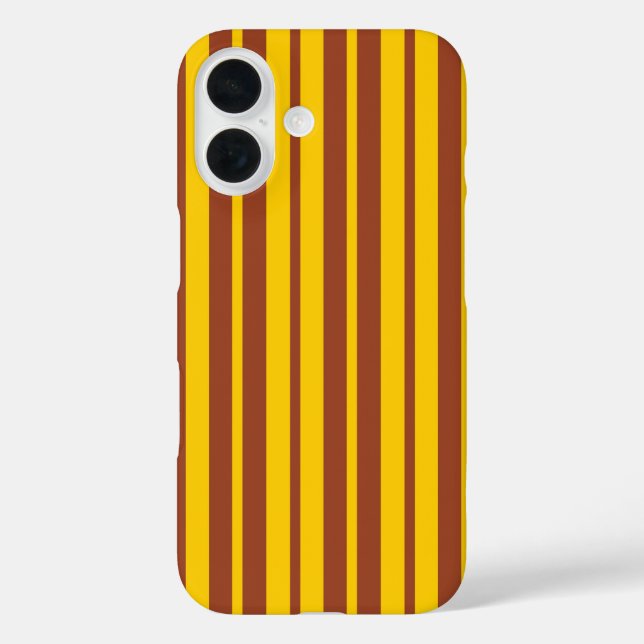 Yellow Brown Stylish Stripes Pattern Design  Case-Mate iPhone Case (Back)