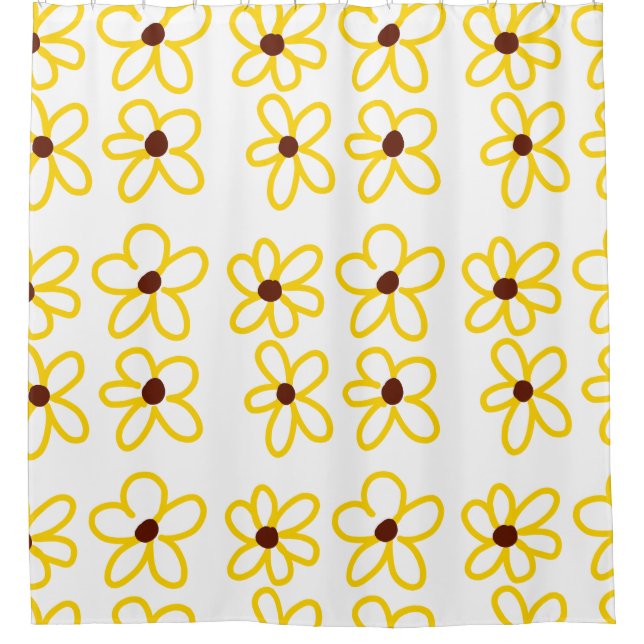 Yellow brown sunflower pattern floral modern boho  (Front)