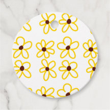 Yellow brown sunflower pattern floral modern boho 