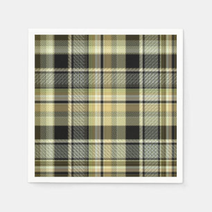 Yellow-brown tartan plaid. napkin