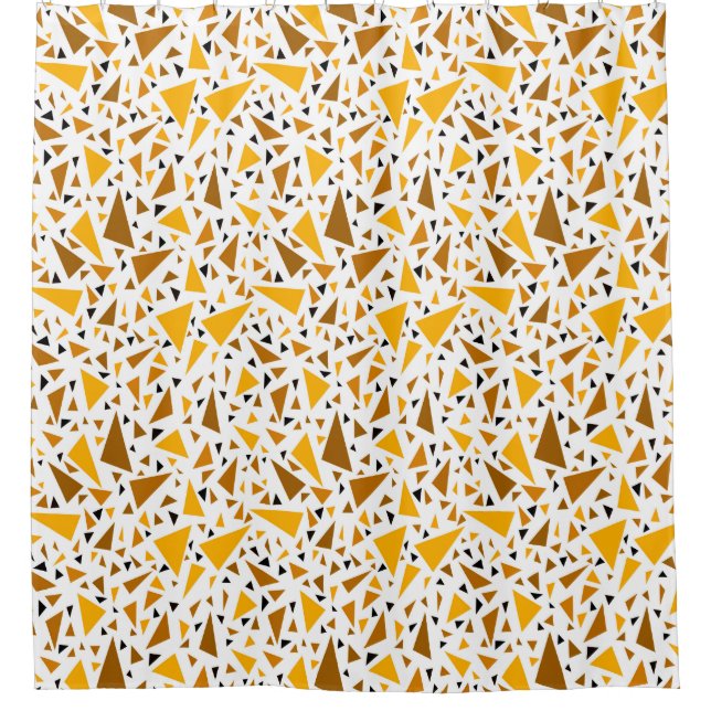 Yellow brown triangles on white retro background (Front)