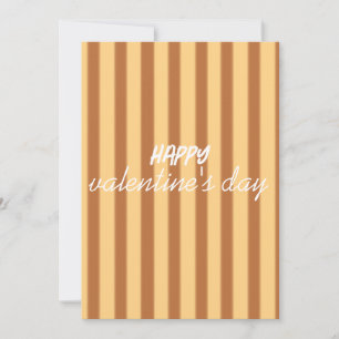 Yellow - Brown Valentine's Day Holiday Card