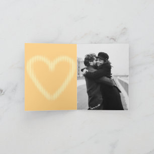 Yellow - Brown Valentine's Day Holiday Card