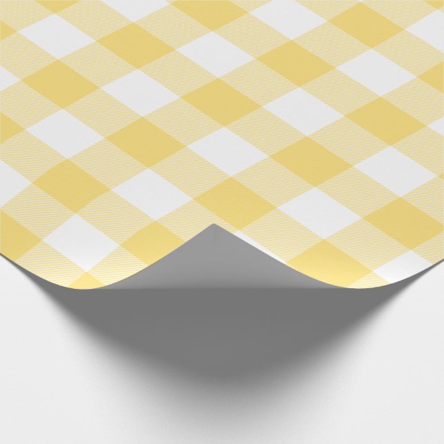 Yellow Buffalo Check Pattern Wrapping Paper (Corner)