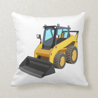 Yellow Bull Dozer Pillow