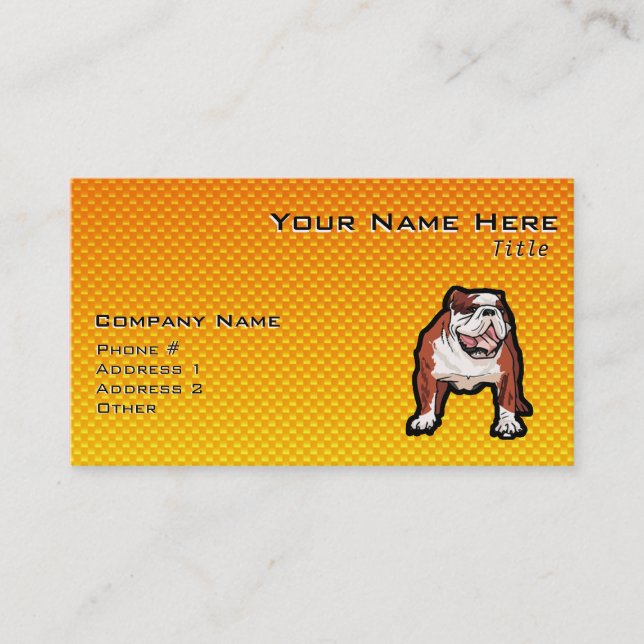 Yellow Bulldog Business Card (Front)
