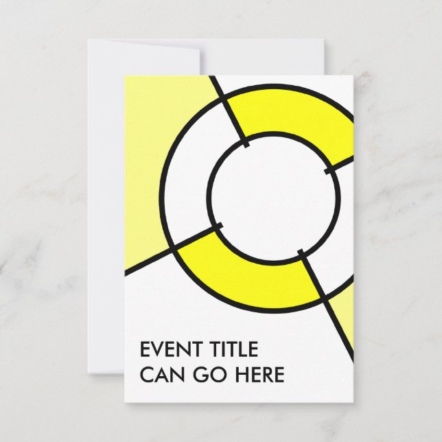 yellow bullseye invitation (Front)