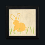 Yellow Bunny and Green Grass by Chariklia Zarris Gift Box<br><div class="desc">Blades of green grass poke up from the ground,  surrounding a yellow bunny in this piece by Chariklia Zarris. A great print to place in a child's nursery,  or to give as a gift to someone who loves rabbits!</div>
