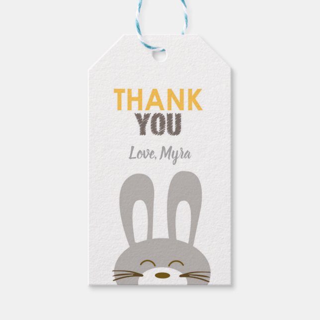 Yellow Bunny Gift Tag (Front)