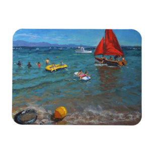 Yellow Buoy and Red Sails Abersoch Magnet
