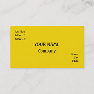Yellow Business Card