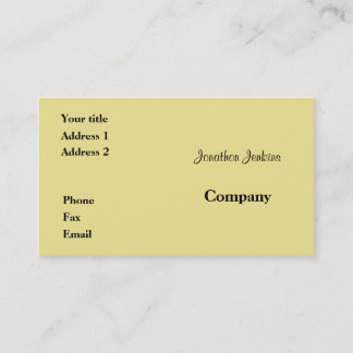 Yellow Business Card