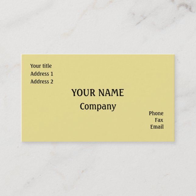 Yellow Business Card (Front)