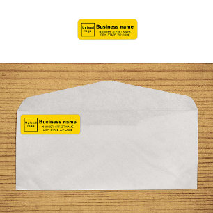 Yellow Business Return Address Label