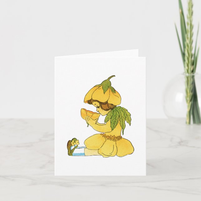 Yellow Buttercup Child Greeting Card (Front)