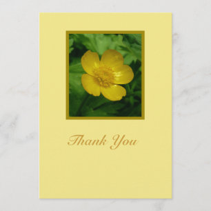 Yellow Buttercup Floral Sympathy Thank You Card