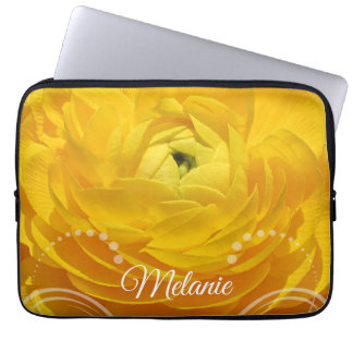 Yellow Buttercup Personalized Laptop Sleeve