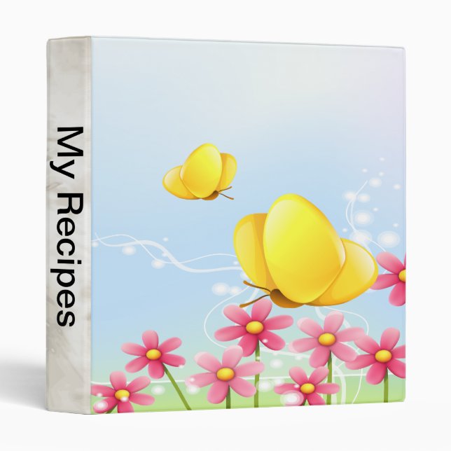 Yellow Butterflies Binder (Front/Spine)