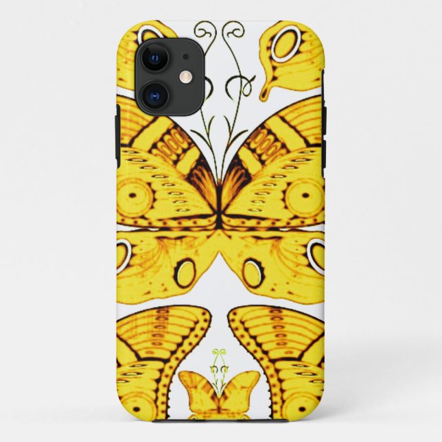 Yellow Butterflies Case-Mate iPhone Case (Back)