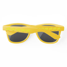 Yellow Butterflies Plastic Sunglasses