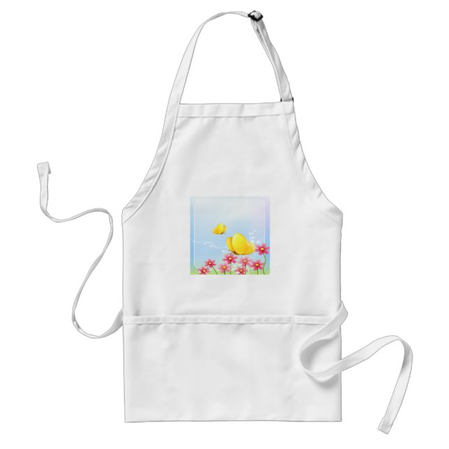 Yellow Butterflies Standard Apron (Front)