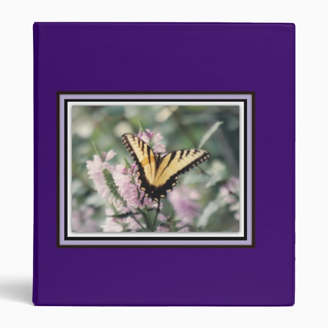 Yellow Butterfly  3-Ring Binder (Front)