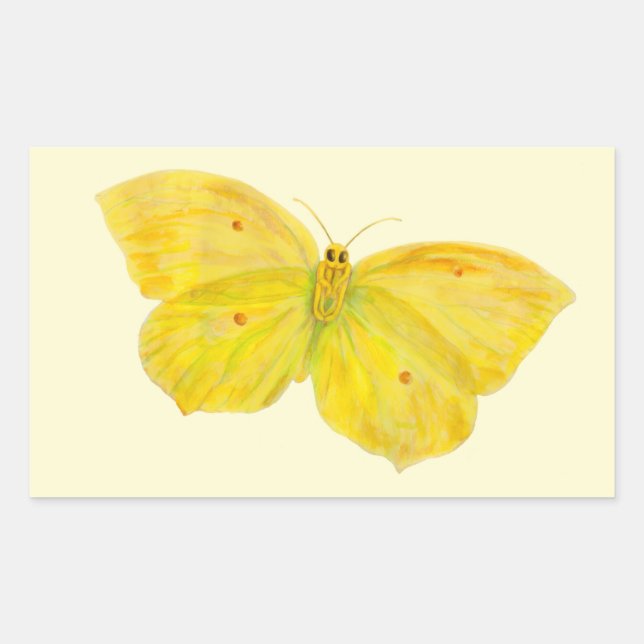 Yellow Butterfly Common Brimstone flying   Sticker (Front)