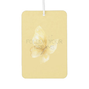 Yellow Butterfly Dreams Air Freshener