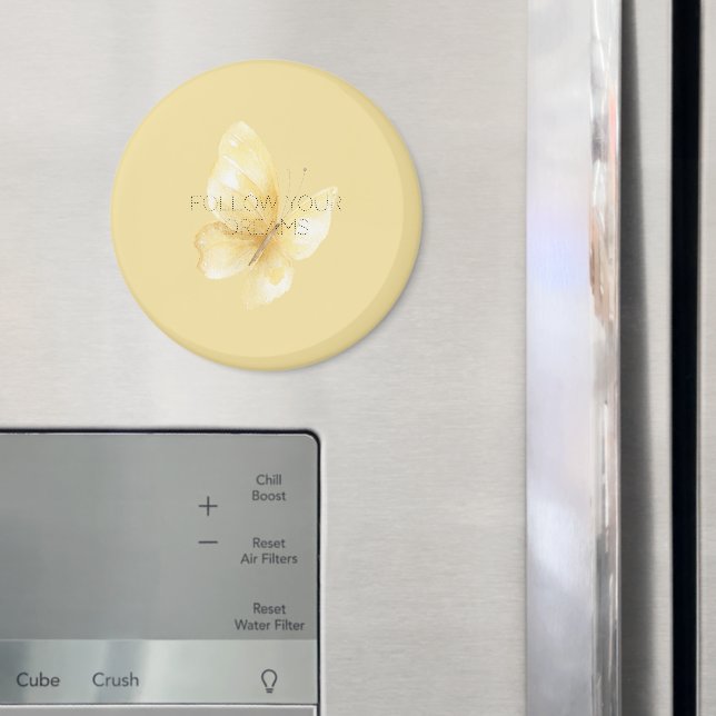 Yellow Butterfly Dreams Magnet (In Situ (Fridge))