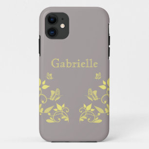 Yellow Butterfly Floral BT iPhone 5 Case
