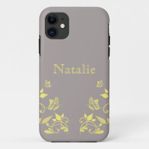 Yellow Butterfly Floral BT iPhone 5 Case