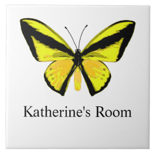Yellow Butterfly Kids Room  Tile
