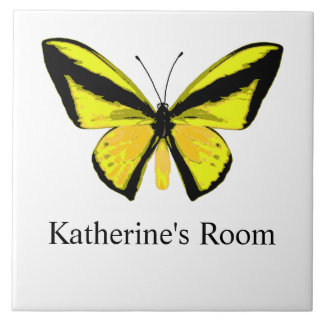 Yellow Butterfly Kids Room  Tile