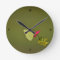 Yellow Butterfly Round (Medium) Wall Clock