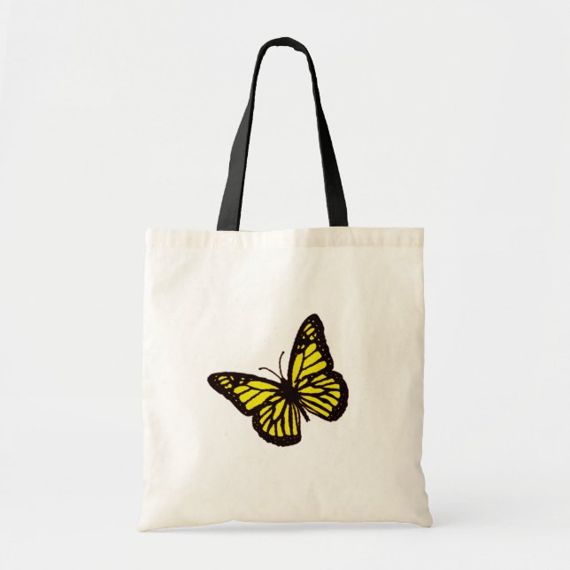 Yellow Butterfly Tote Bag (Front)