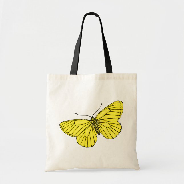 Yellow Butterfly Tote Bag (Front)