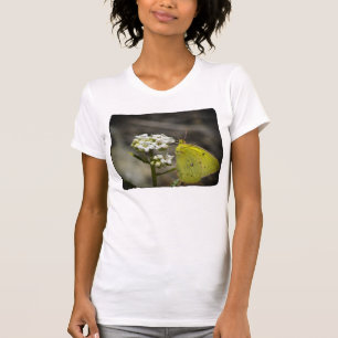 Yellow Butterfly White Edge T-Shirt
