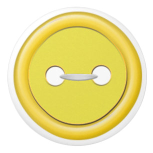 Yellow Button Drawer Pull
