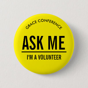 Yellow Buttons for Volunteers