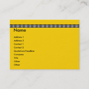 Yellow Cab Business Card