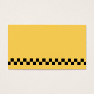 Yellow cab chequered pattern
