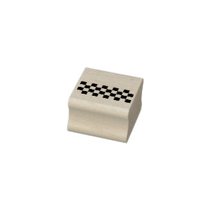 Yellow cab chequered pattern rubber stamp
