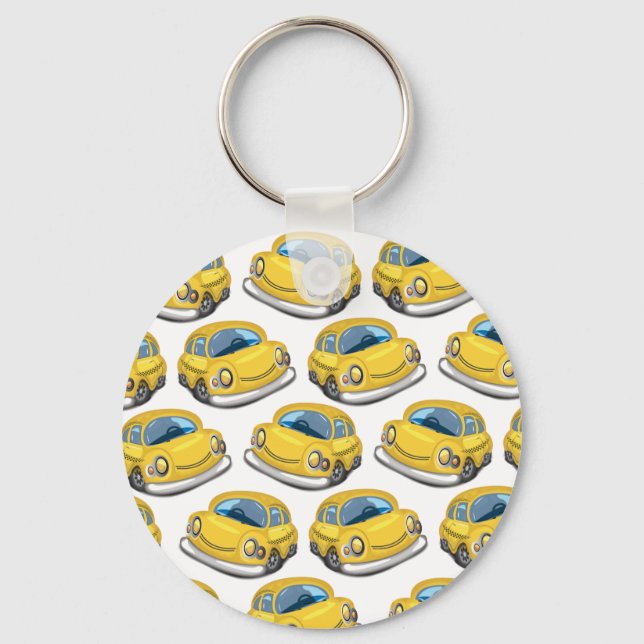 Yellow Cab Taxi Keychain (Front)