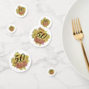 Yellow Cactus Flower 50 and Fabulous Birthday Confetti