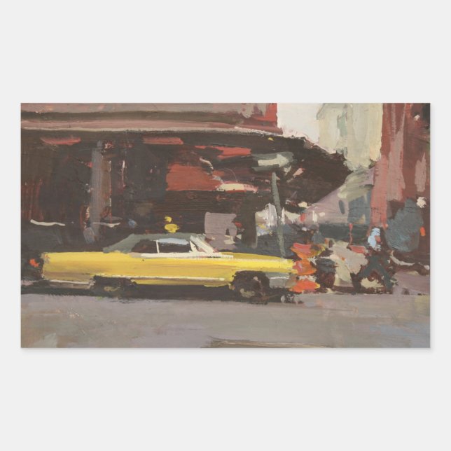 Yellow Cadillac 2012 Sticker (Front)