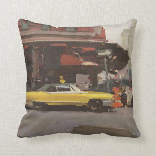 Yellow Cadillac 2012 Throw Pillow